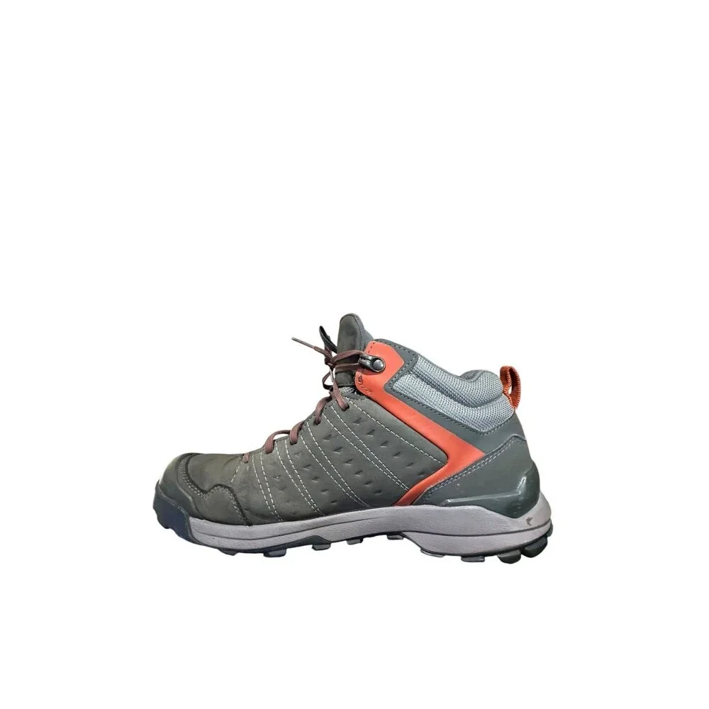 Oboz Sypes Mens 10 Gray Hiking Boots Mid Leather B-Dry Waterproof Camping Used